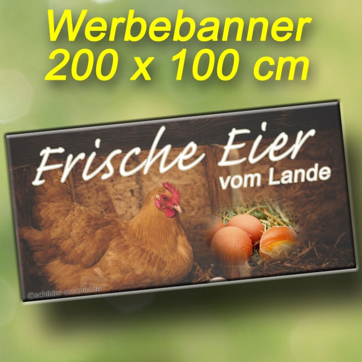 Banner "Frische Eier vom Lande"