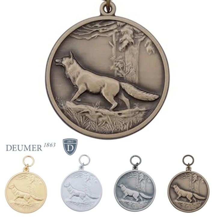 Medaille "Fuchs",  mit Öse & Ring Ø 39 mm, 54789