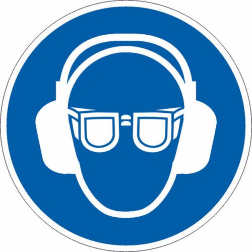 Gebotsschild "Gehör- und Augenschutz benutzen" Folienschild 21.A7905