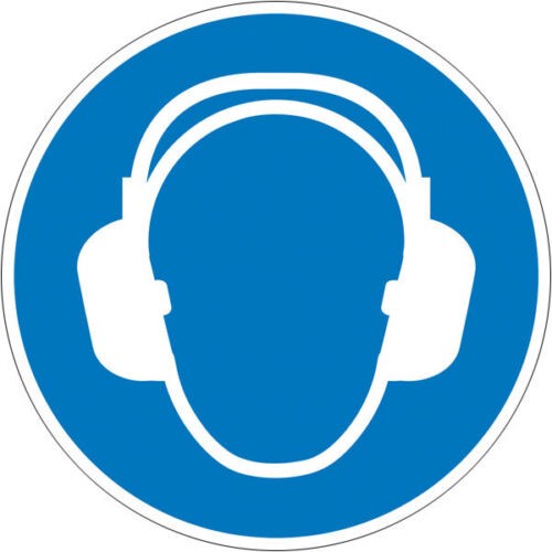 Gebotsschild "Gehörschutz benutzen" Folienschild