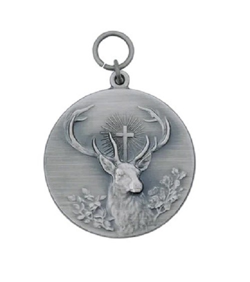 Jagdkette "Dem Jagdkönig" 54993 Hubertushirsch / ALTSILBER