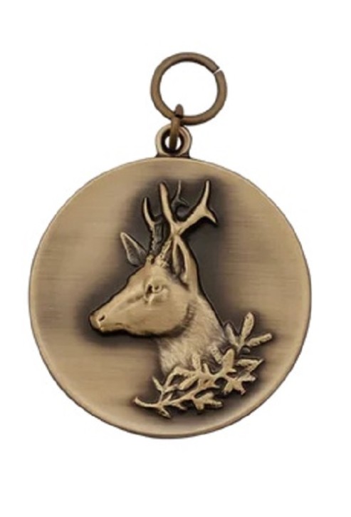 Jagdkette "Dem Jagdkönig" 54993 BRONZE / Rehbock