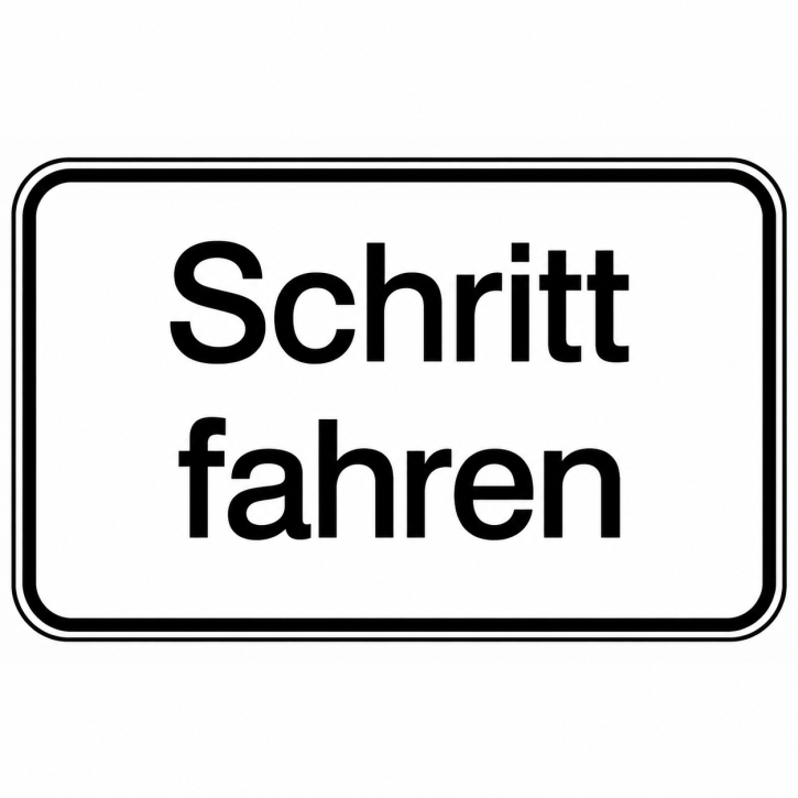 Hinweisschild „Schritt fahren“ | Aluminium-Dibond | verschiedene Größen Hinweisschild „Schritt fahren“ | Aluminium-Dibond | verschiedene Größen