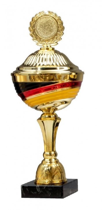 "Teutonia" 59868 schwarz-rot-gold auch als Einzelpokal Höhe 277 mm