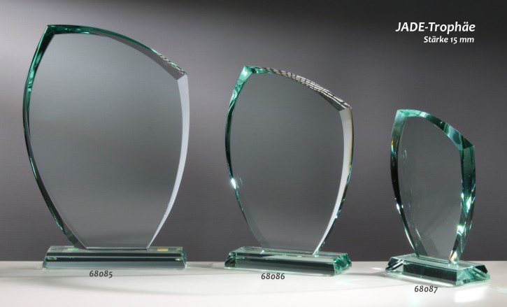 JADE-Glas Trophähe Stärke 15 mm