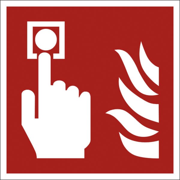 Brandschutzschild - langnachleuchtend Brandmelder (manuell)