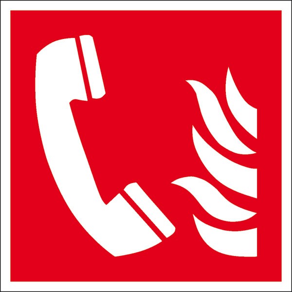 Brandschutzschild - langnachleuchtend Brandmeldetelefon