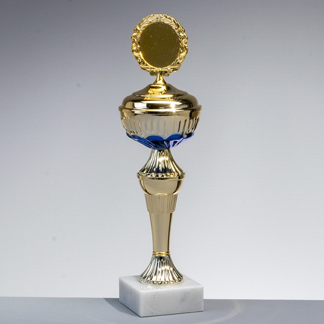 Pokal gold-blau Höhe: 37,0 cm E1320
