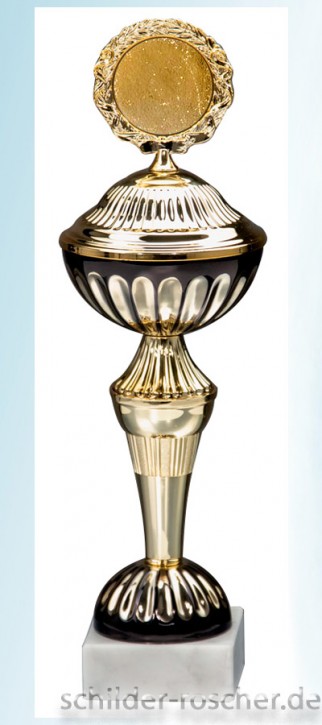 Pokal gold-schwarz  Höhe: 37,2 cm E1321