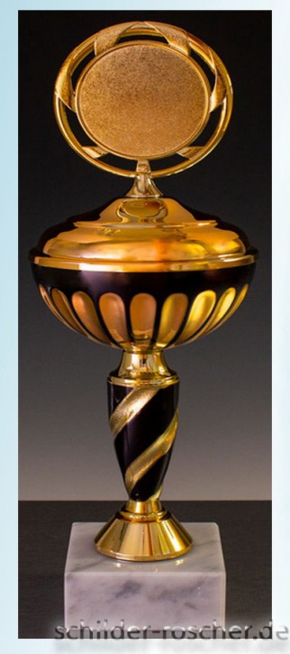 Pokal gold-schwarz Höhe 27,0 cm  E1468