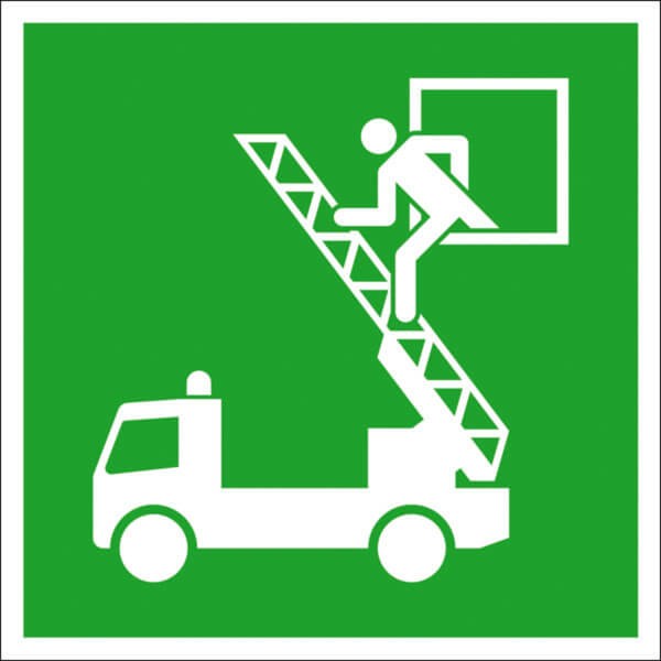 Fluchtwegschild - langnachleuchtend Rettungsausstieg (Rettungsfenster)