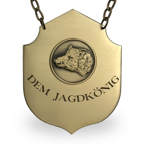 Jagdkette "Dem Jagdkönig"  54993 BRONZE / Keiler