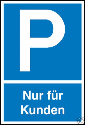 Parkplatzschild "Nur für Kunden" Kunststoff, 150 mm x 250 mm