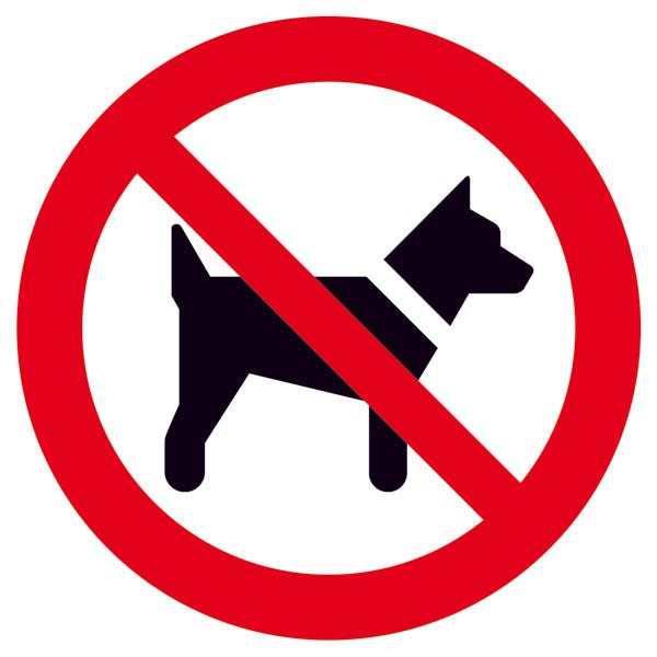 Verbotsschild "Mitführen von Hunden/Tieren verboten"  Aludibond oder als Folie