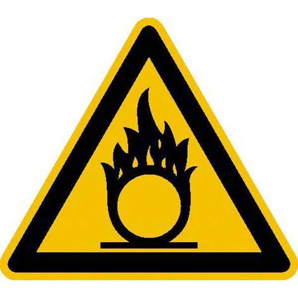 Warnschild "Warnung vor brandfördernden Stoffen"