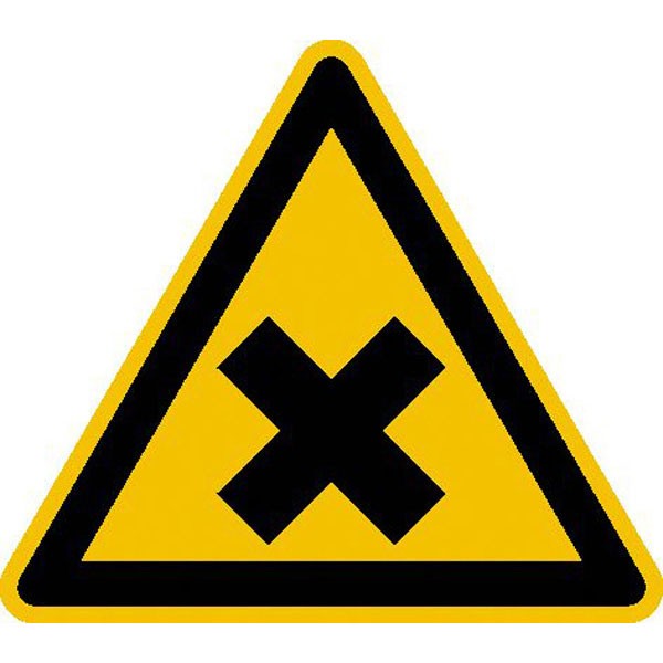 Warnschild "Warnung vor gesundheitsschädlichen oder reizenden Stoffen"