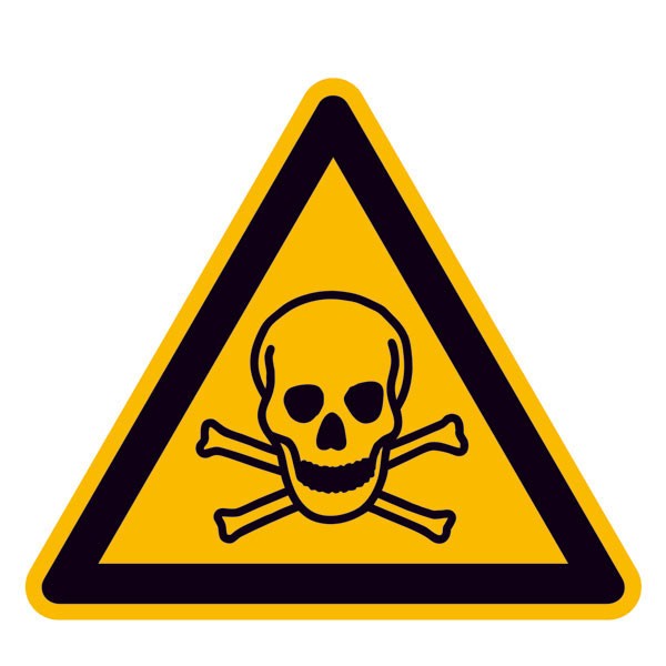 Warnschild "Warnung vor giftigen Stoffen"