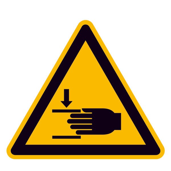 Warnschild "Warnung vor Handverletzungen" 100 mm