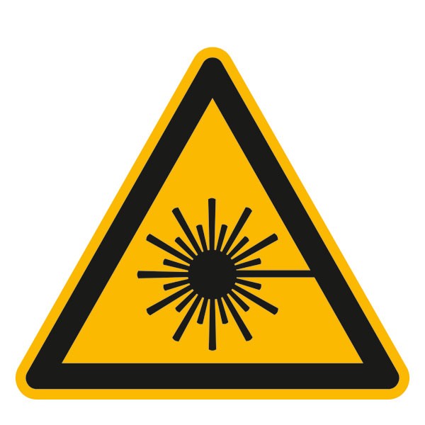 Warnschild Warnung vor Laserstrahl""
