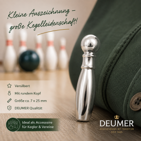 Taschen-Kegel Pin versilbert 7 × 25 mm – DEUMER Qualität