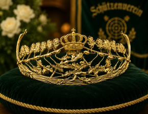 Schützendiadem, Krone für die Königin, 19700-10 vergoldet