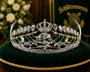 Schützendiadem, Krone für die Königin, 19700-20 versilbert