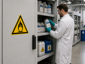 Warnschild "Warnung vor brandfördernden Stoffen" 100 mm
