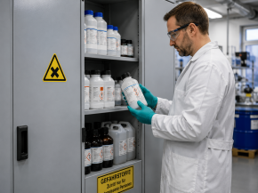 Warnschild „Warnung vor gesundheitsschädlichen oder reizenden Stoffen"