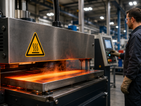 Warnschild „Warnung vor heißer Oberfläche" – ISO 7010 W017