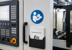 Gebotsschild "Anleitung lesen" Folienschild Ø 30 mm - 15 Stück auf Bogen - 30.A7420