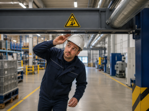 Warnschild „Warnung vor Hindernissen im Kopfbereich" – ISO 7010 W020