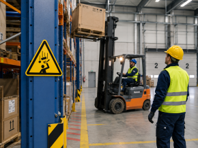 Warnschild „Warnung vor herabfallenden Gegenständen" – ISO 7010 W035