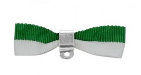 Bandschleife grün-weiß 45 x 25 mm (BxH)
