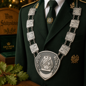 Königskette Schützenkette altsilber 85 cm mit 17 Kettengliedern – Deumer 30465-30