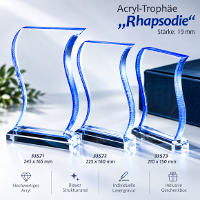 Acryl-Trophäe "Rhapsodie" 33572 225 x 160 mm