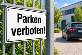 Hinweisschild "Parken verboten“ | Aluminium-Dibond | 297 x 210 mm