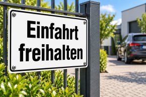 Hinweisschild "Einfahrt freihalten“ | Aluminium-Dibond | 297 x 210 mm