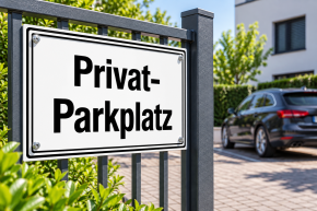 Hinweisschild "Privat-Parkplatz“ | Aluminium-Dibond | 297 x 210 mm