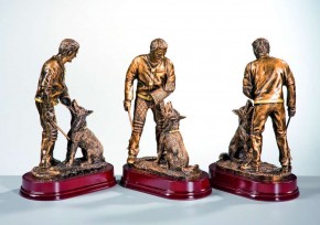 Resinfigur "Figurant" Hundesport Hund beim verbellen 37312