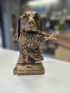 Trophäe Resinfigur "Jagd" Jagdhund 39328