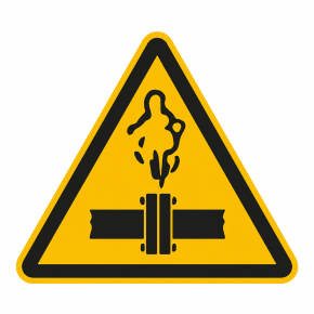 Warnschild „Achtung Hochdruck" – Folienaufkleber SL 50 mm / 10 Stück auf Bogen