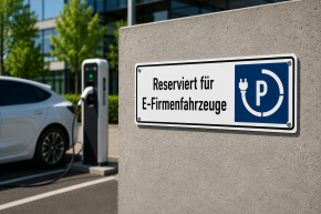 Parkplatzschild Reserviert für E-Firmenfahrzeuge 5128