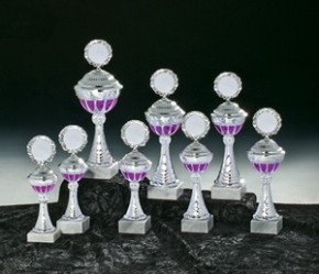 Pokal silber-pink Höhe: 30,0 cm 854284