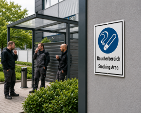 Hinweisschild „Raucherbereich / Smoking Area“ – DIN A4 Alu-Verbund