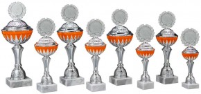 8er Pokalserie in "Raphaela" silber-orange 56360
