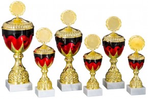 Einzelpokal "Deutschland" schwarz-rot-gold 57554 - Höhe: 280 mm