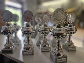 Pokal "Economy" silber-schwarz 25,5 cm 58601