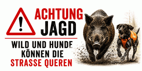 Banner Jagd | Achtung Jagd| mit Ösen