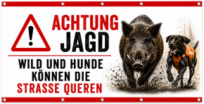 Banner Jagd | Achtung Jagd| mit Ösen