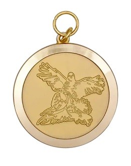 Medaille "Fasan mit Rebhuhn",  mit Öse & Ring Ø 39 mm, 64070